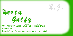 marta galfy business card